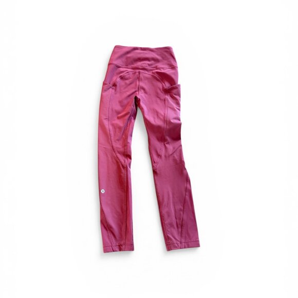 Lululemon All the Right Places HR Crop 23" Mulberry Wine Size 2 - Picture 3 of 11